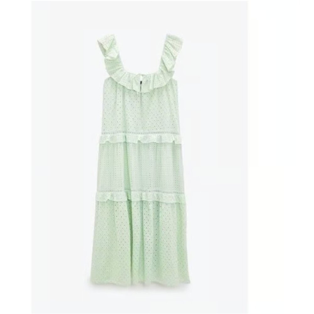Zara Embroidered Lace Midi Dress Size S NEW WITH TAG! - Picture 5 of 7